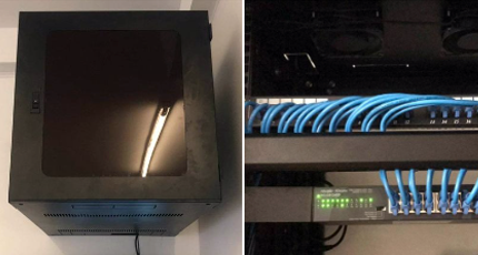 structured cabling and data cabinet